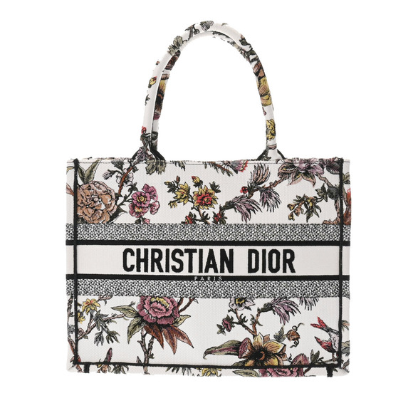 Christian Dior Book Tote Medium Embroidered Handbag Multicolor - Picture 1 of 8
